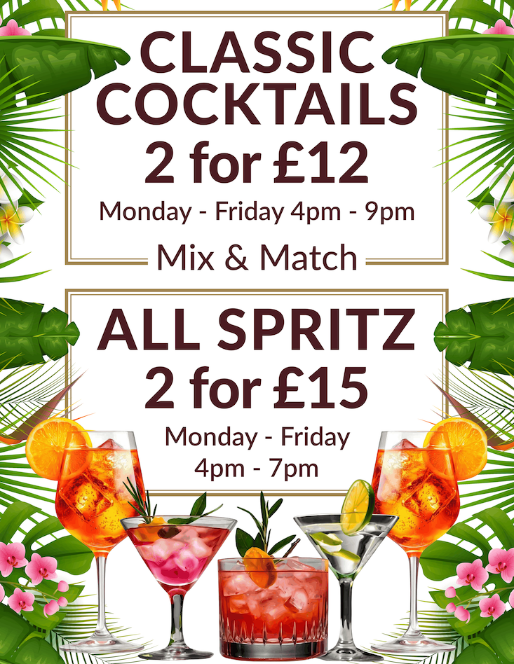 Screenshot 2026-08-14 at 10.06.37 Cocktail offer , 2 for £12